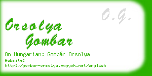 orsolya gombar business card